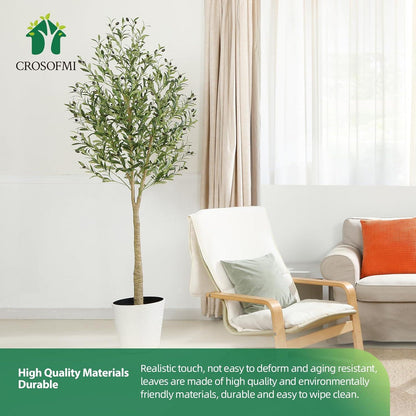 Künstlicher Olivenbaum Pflanze 210cm Groß Indoor Outdoor Dekoration faux Olive Tree