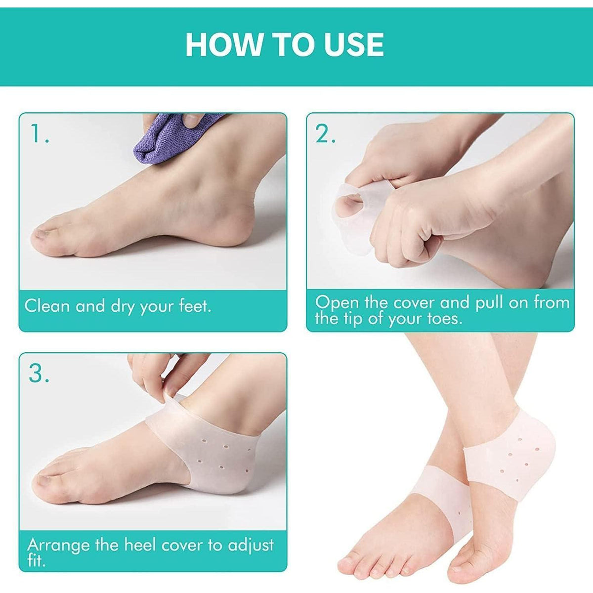 Dyroe Fersenpolster Gel Fersenschoner für Fersensporn & Plantarfasziitis
