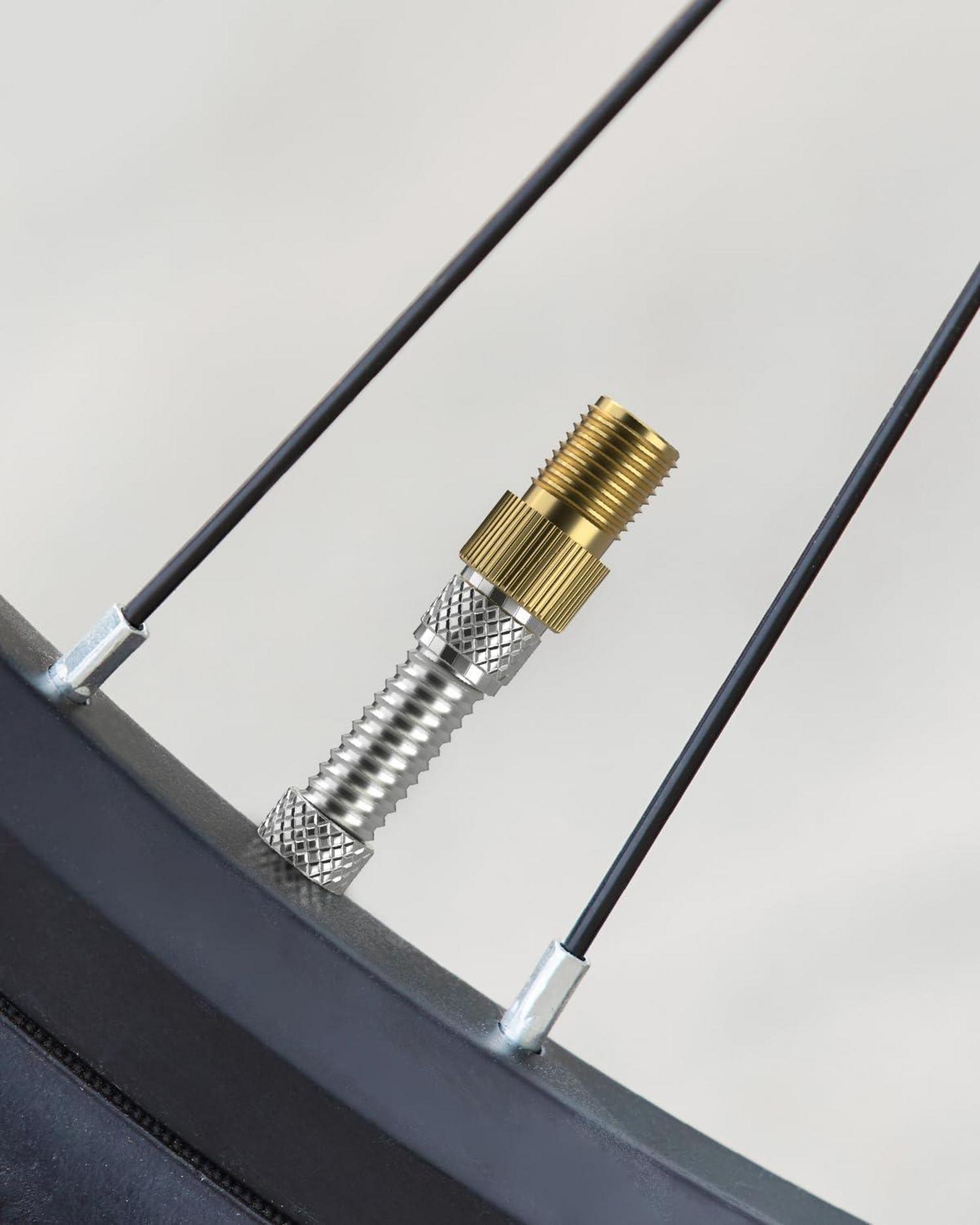 Fahrradventil Adapter 2er mit Dichtring DV SV auf AV Universaladapter
