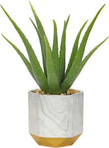 Kunstpflanze Aloe Vera im Keramiktopf 33cm Home Deko