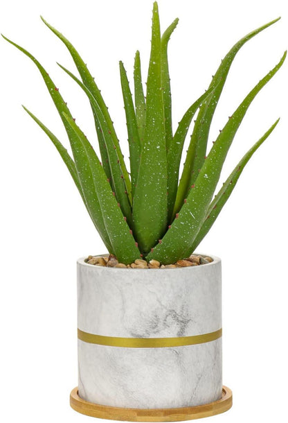 Kunstpflanze Aloe Vera im Keramiktopf 35cm