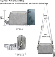 Damen Umhängetasche Veganem Leder Crossbody Schultertasche