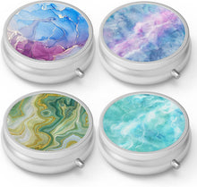 Pillendose tragbar dekoratives Metall 3 Fächer Organizer Vitamin