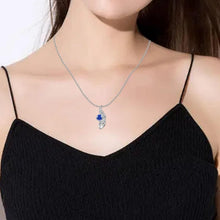 GW Kette Damen Silber 925 Halskette Mit Feder Anhänger