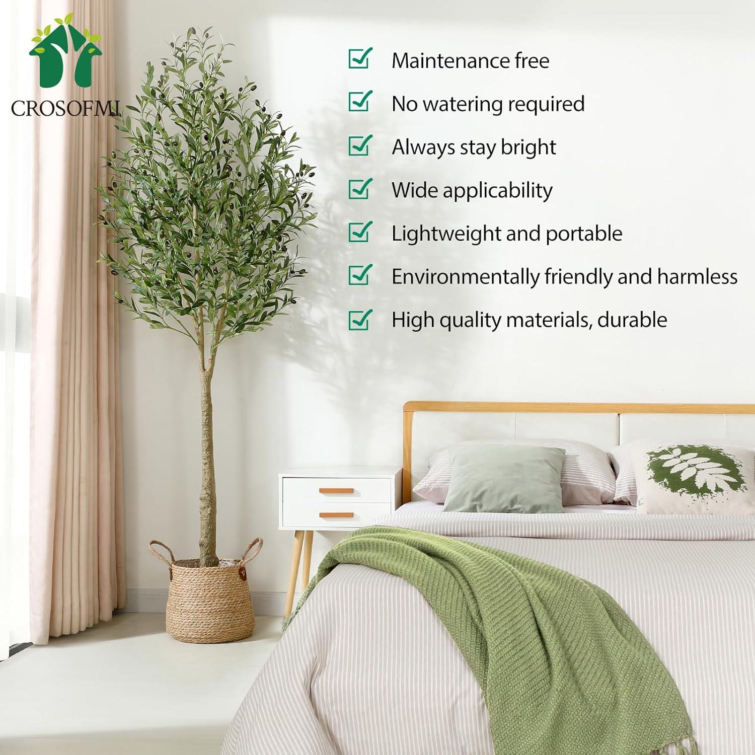 Künstlicher Olivenbaum 210cm Große Pflanze Indoor Outdoor Deko