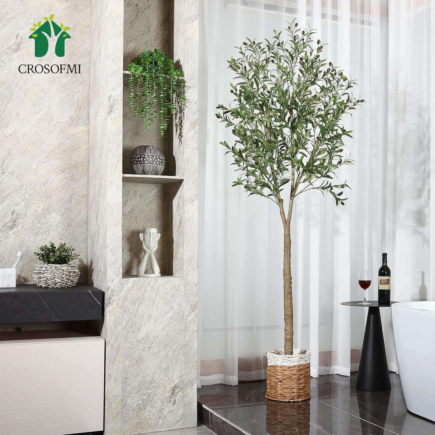 Künstlicher Olivenbaum 210cm Große Pflanze Indoor Outdoor Deko
