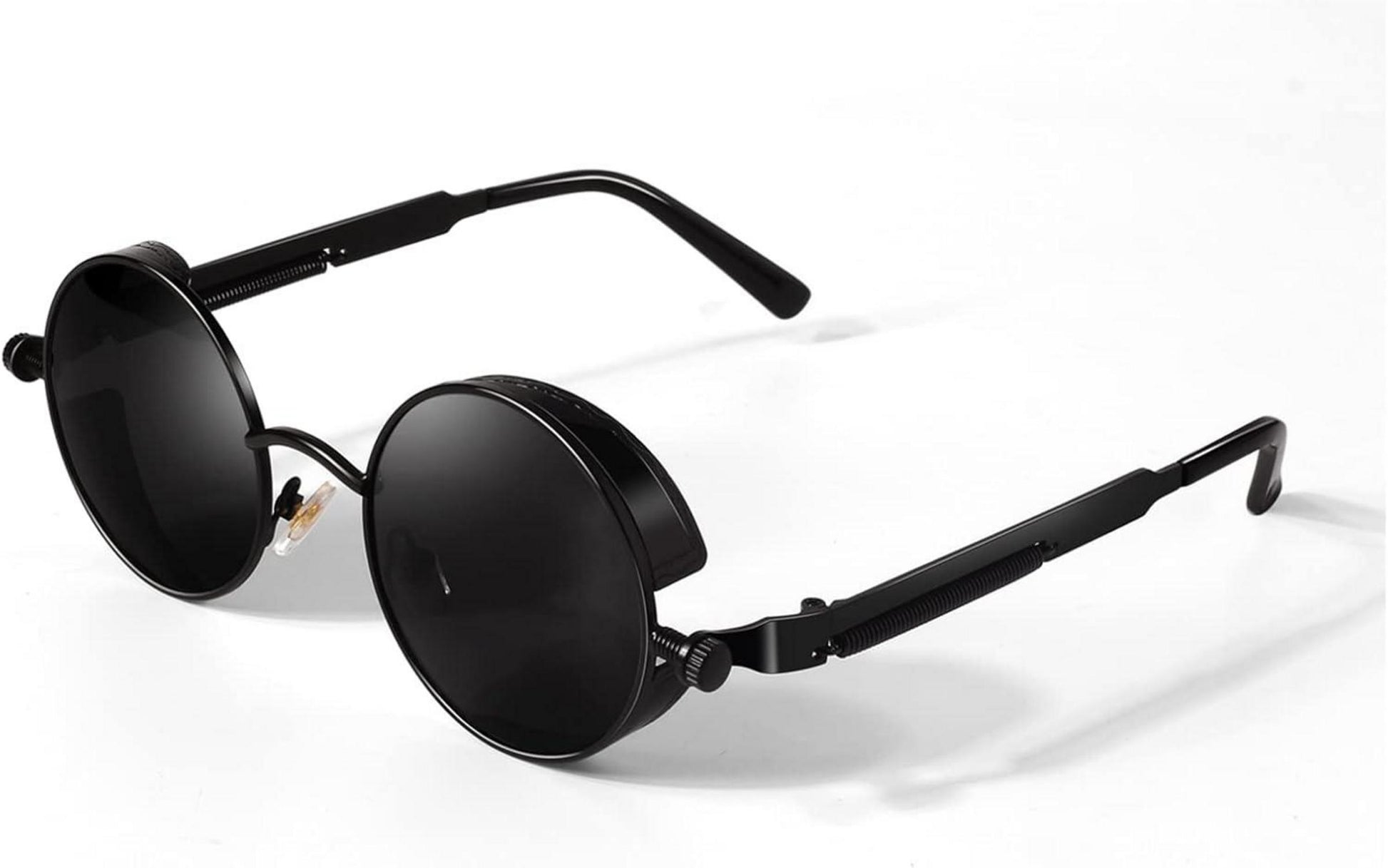 Polarisierte Runde Steampunk Sonnenbrille UV400 für Herren Damen