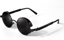 Polarisierte Runde Steampunk Sonnenbrille UV400 für Herren Damen