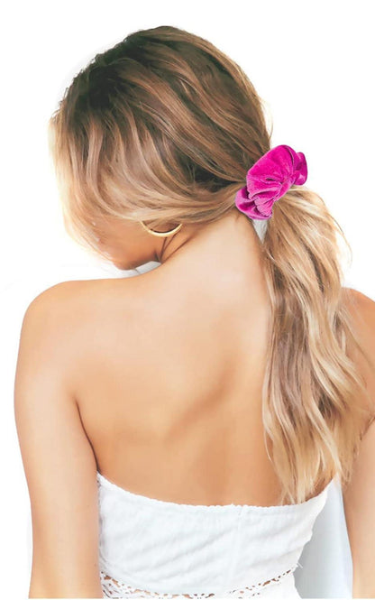 VENUSTE Neon Haargummis Mädchen 80er Jahre Samt Scrunchy Haarschmuck