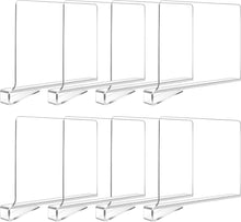 Transparente Acryl-Regalteiler 8er Set verstellbarer