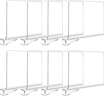 Transparente Acryl-Regalteiler 8er Set verstellbarer