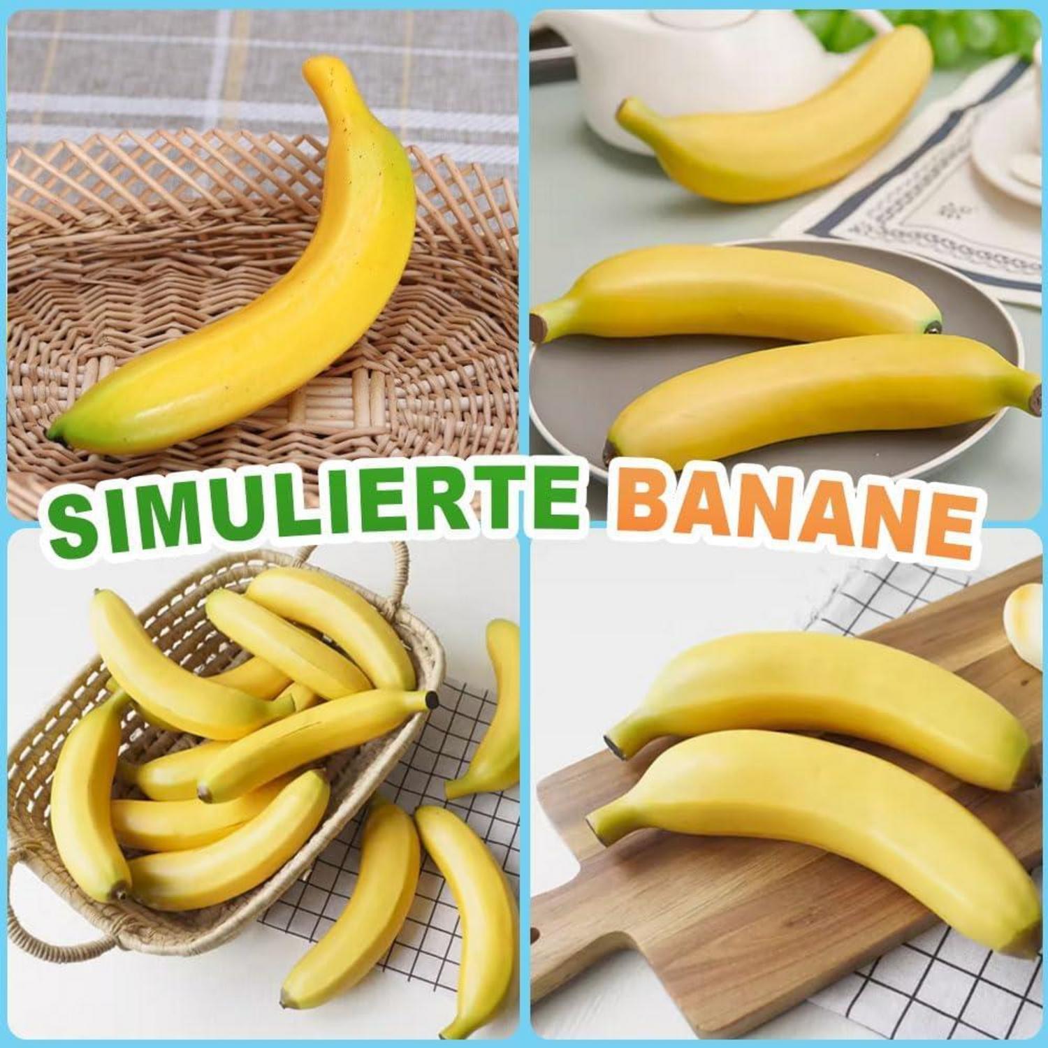 Künstliche Lebensechte Banane Deko 10 Stück - Party Festival Obst Deko