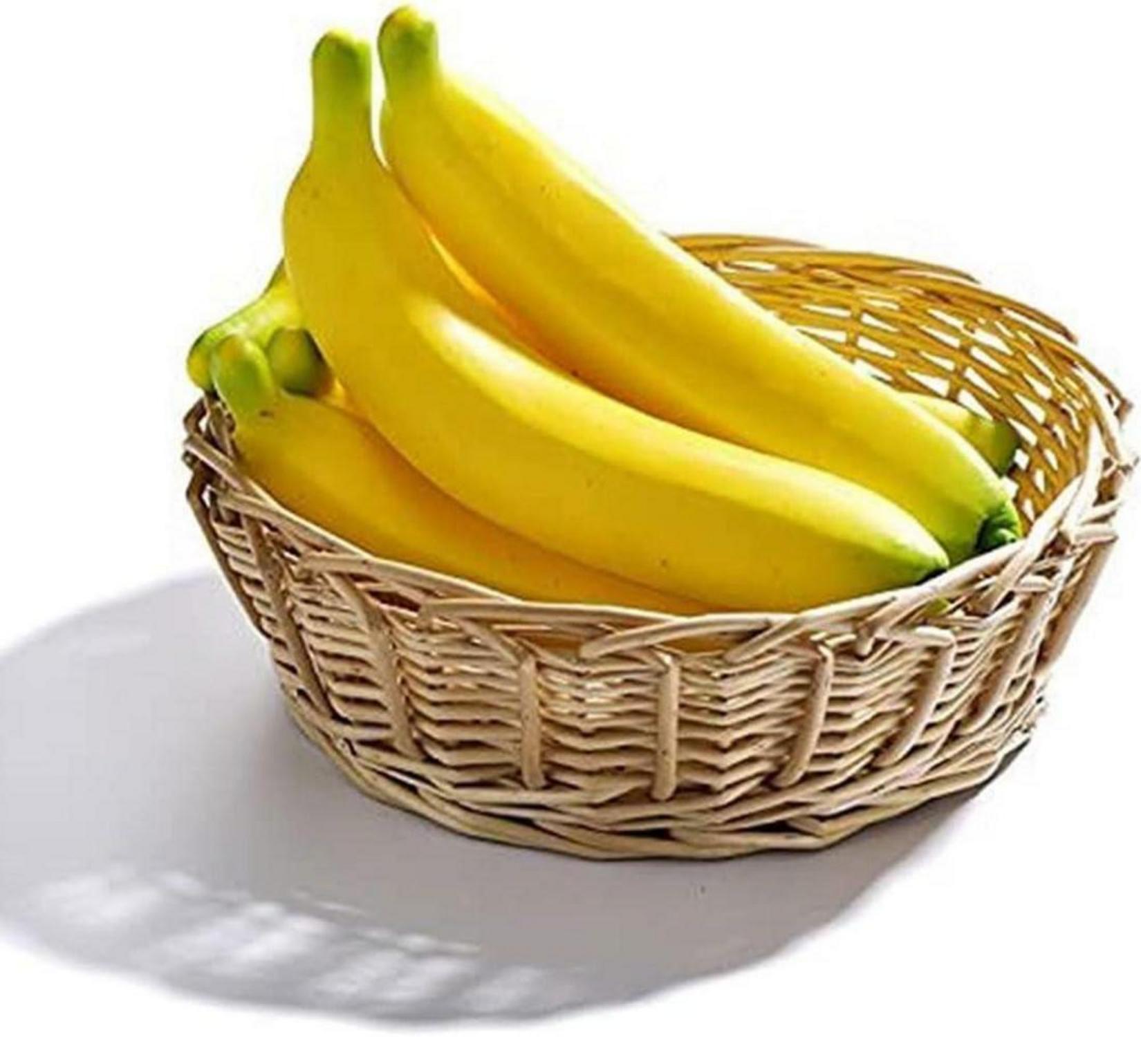 10 Stück Künstliche Banane Deko Lebensecht - Gefälschte Früchte Obst Party Dekoration