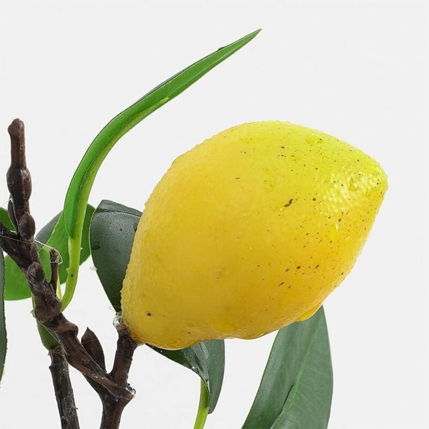 Künstliche Zitronenpflanze im Topf 30 cm hoch - Künstliche Obstpflanze Deko