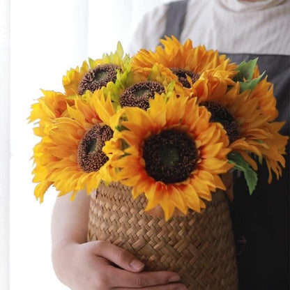 Künstliche Sonnenblumen 10 Stück 45 cm Dekoration Hochzeit
