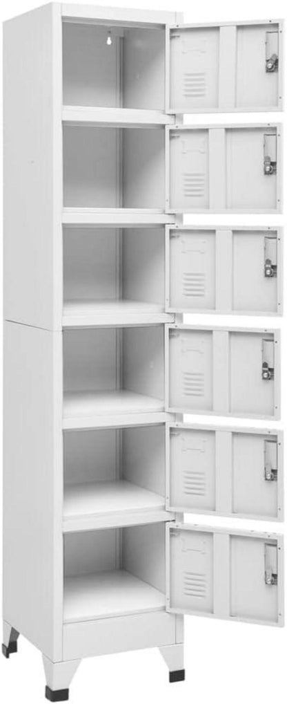 Schließfachschrank Spind Umkleideschrank Metall Hellgrau 38x40x180cm
