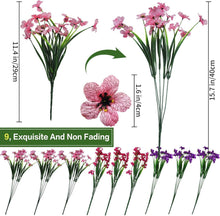 Kunstblumen 9 Bündel Balkon Künstliche Blumen UV-beständig