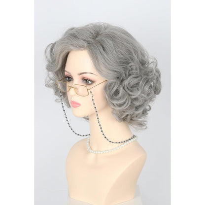 Graue Oma Perücke mit Zubehör – Halloween & Cosplay Kostüm
