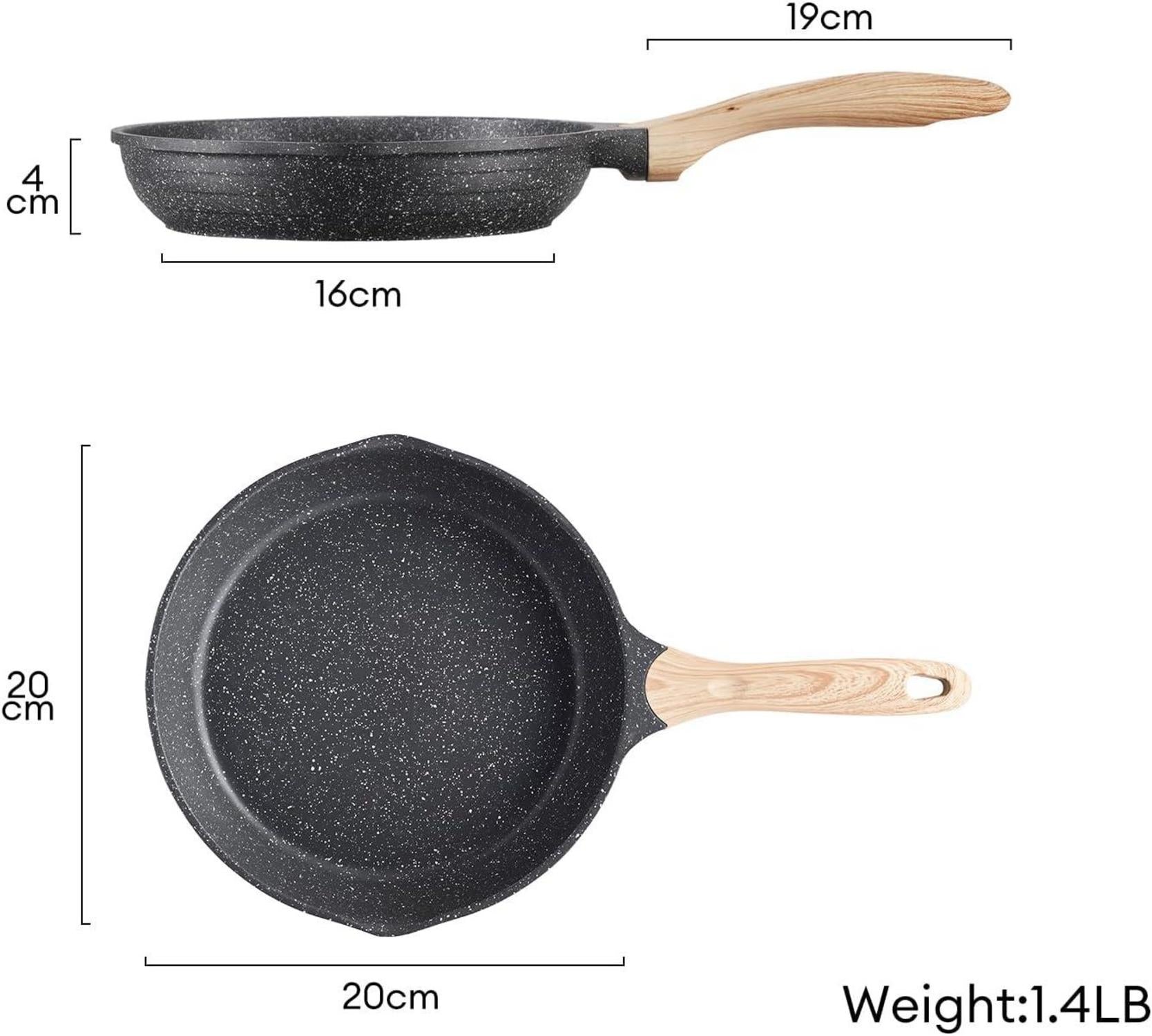 Antihaft Aluminium Bratpfanne 20 cm Induktion Gas langlebige