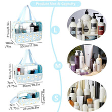 Kosmetiktasche Transparent PVC 3er Set Wasserdicht Schwarz