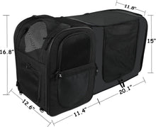Erweiterbarer Katzen- und Hunderucksack Schwarz