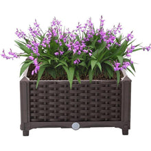 Blumenkübel Rattan Optik mit Rankgitter Hochbeet