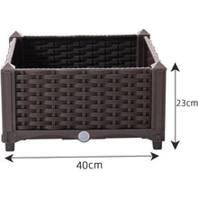 Blumenkübel Rattan Optik mit Rankgitter Hochbeet