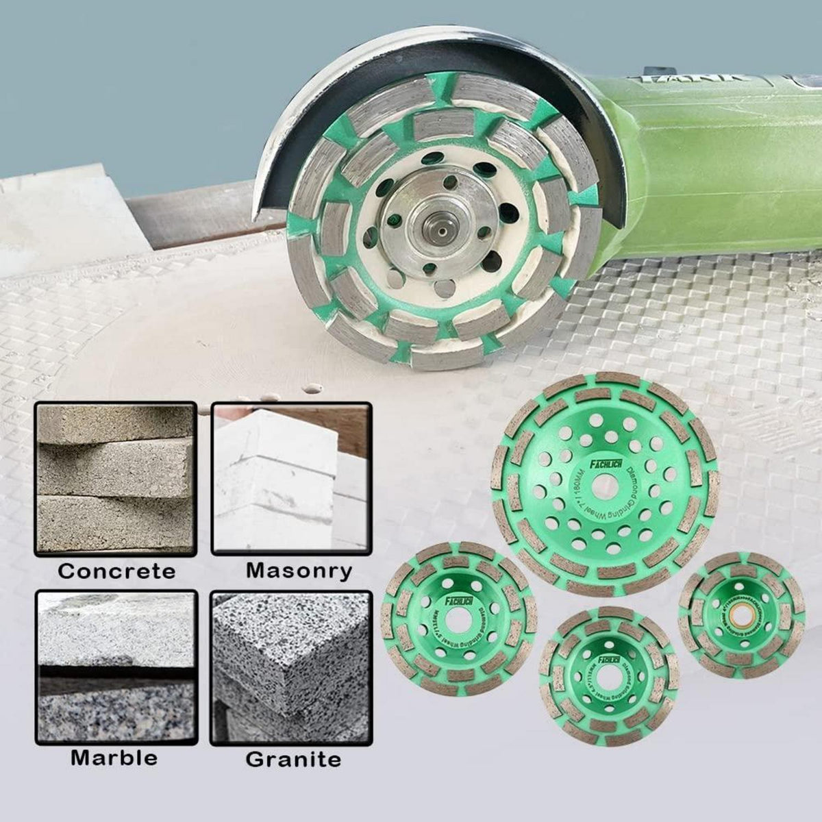 Diamant Schleiftopf Doppelreihe 180mm für Beton & Stein