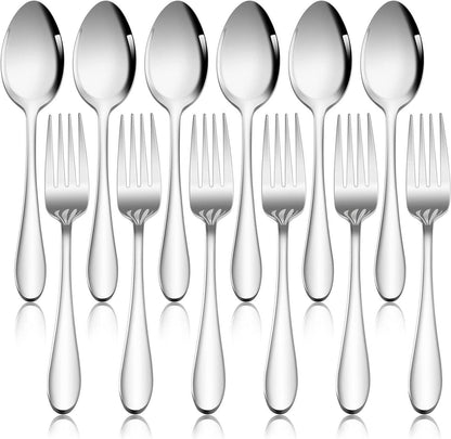 Edelstahl Besteck Set 12-teilig Hochglanzpoliert Spülmaschinenfest