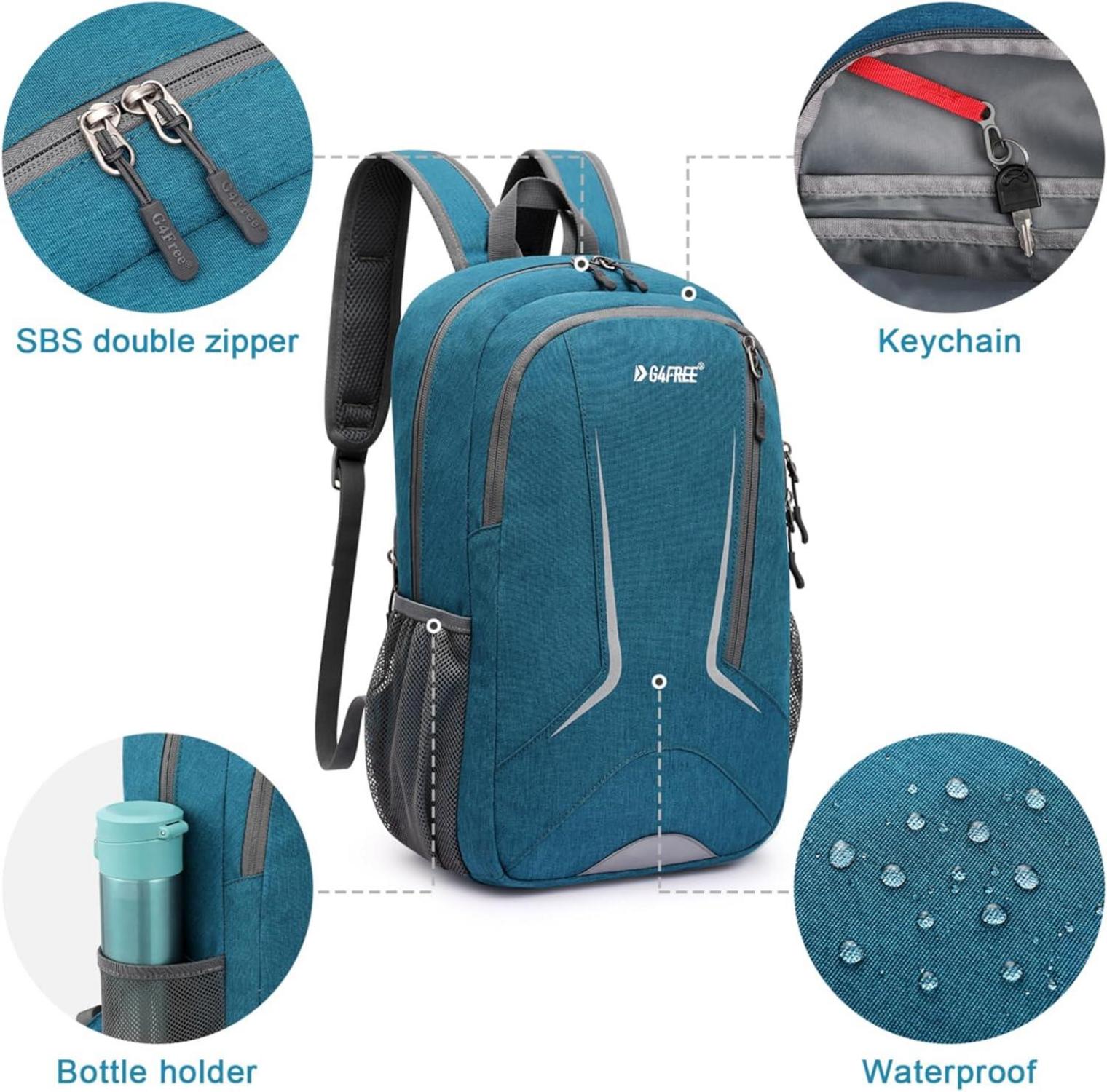 Ultraleichter 16L Mini Damen Rucksack Wasserdicht Wanderrucksack Blau