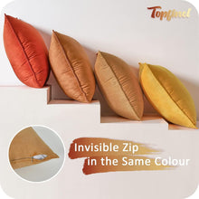 Topfinel Samt Kissenbezug Herbst 45x45 Gelb Set 4er