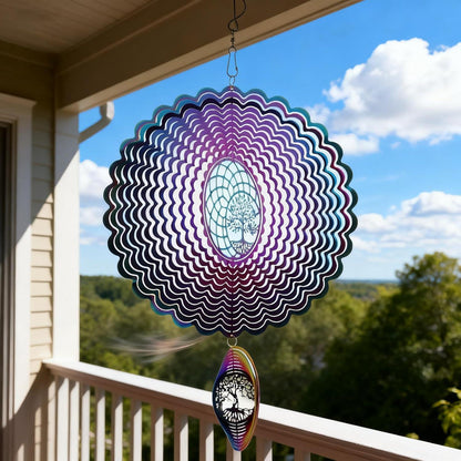 3D Edelstahl Windspiel 25cm Garten Fenster