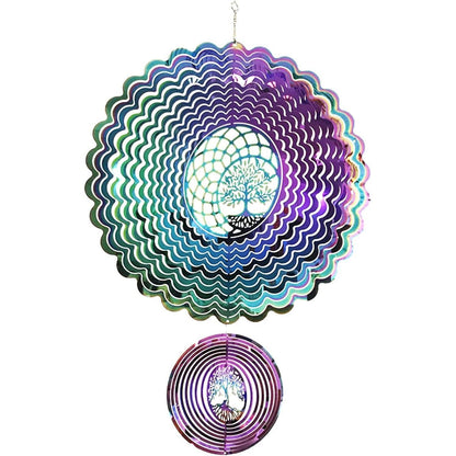 3D Edelstahl Windspiel 25cm Garten Fenster