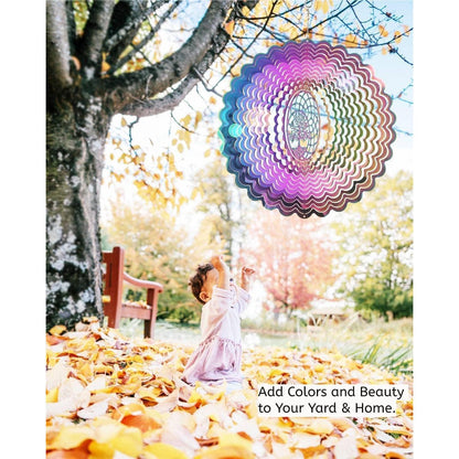 3D Edelstahl Windspiel 25cm Garten Fenster