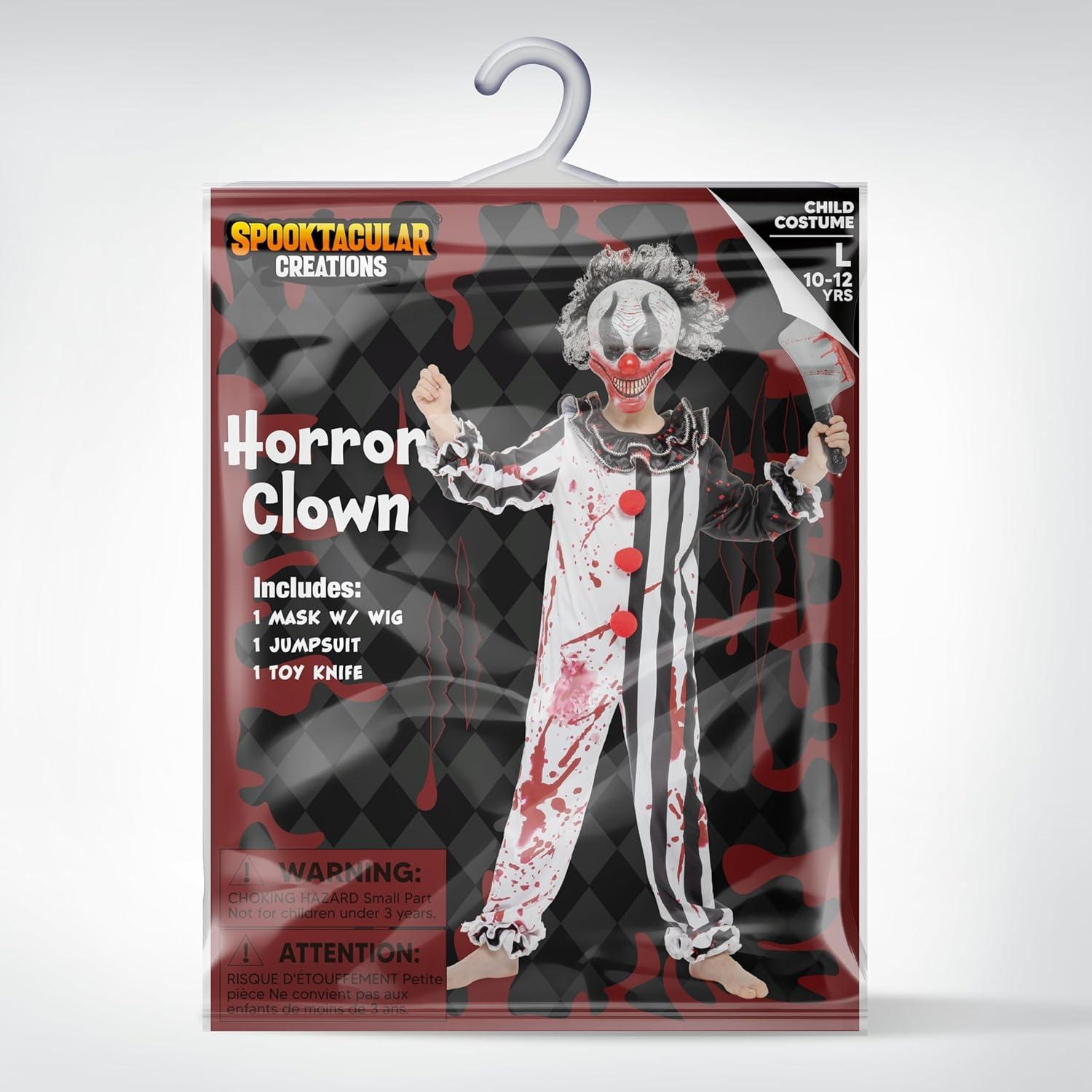 Killer Clown Kostüm Horror Halloween Gruseliges Clownskostüm für