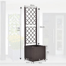 Mingone Pflanzkübel Spalier Rattan Kletterpflanzenkasten