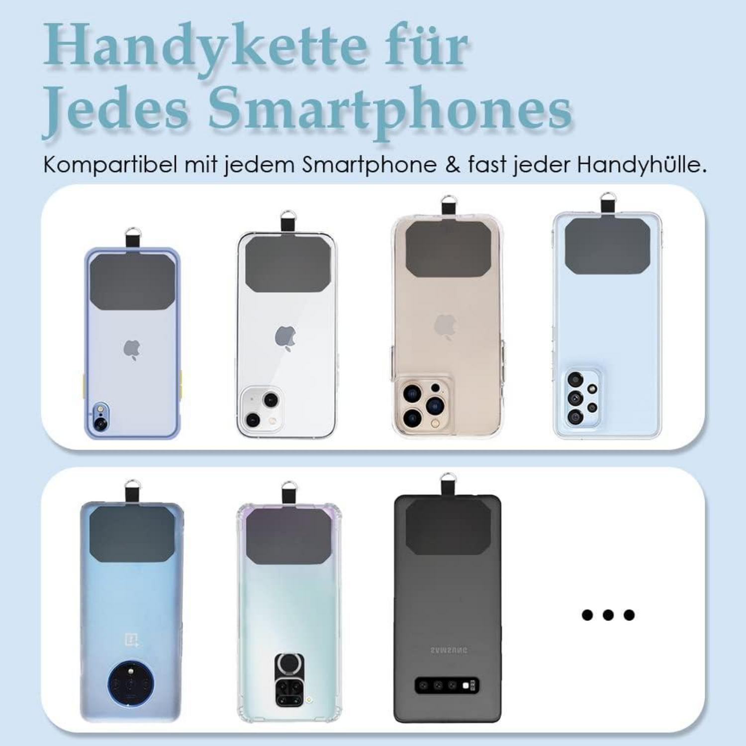 Universal-Handykette zum Umhängen für alle Smartphones dunkelgrau