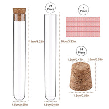 24er Pack Kunststoff Reagenzgläser 10ml mit Korken