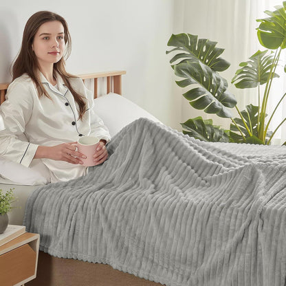 Kuscheldecke 100 x 150 cm Graue Decke Sofadecke