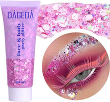 Körperschimmer Gel Glitzer Flüssigkeit Set für Festival Makeup - 50ml