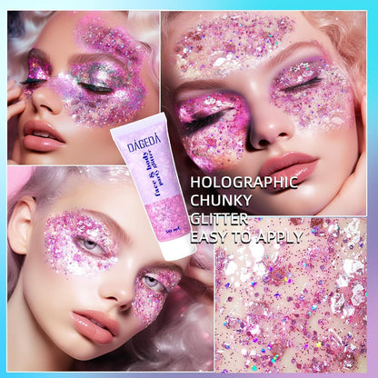 Glitter Gel Set 50ml - Mermaid Sequins Chunky Glitter Liquid