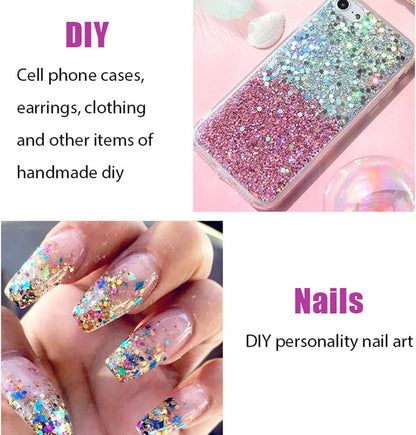 50ml Mermaid Sequins Chunky Glitter Gel Kit - Festival Makeup