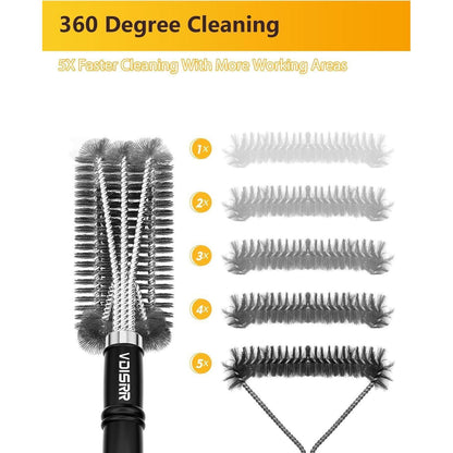 Premium Grillbürste Edelstahl Langergriff reinigungsbürste