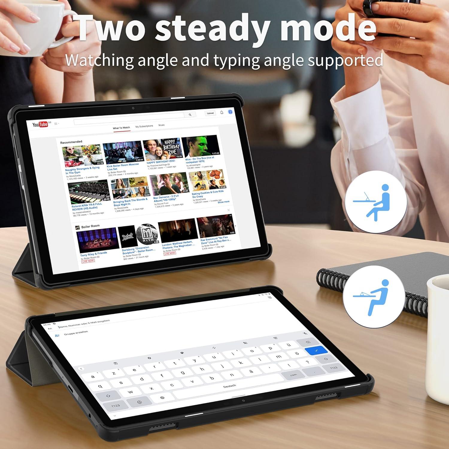 EasyAcc Hülle für Lenovo Tab M10 3rd Gen 10.1 TB328 2022 Schwarz
