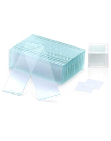 Mikroskop Objektträger Set, 50 Stück 76x26mm & 100 Stück 18x18mm
