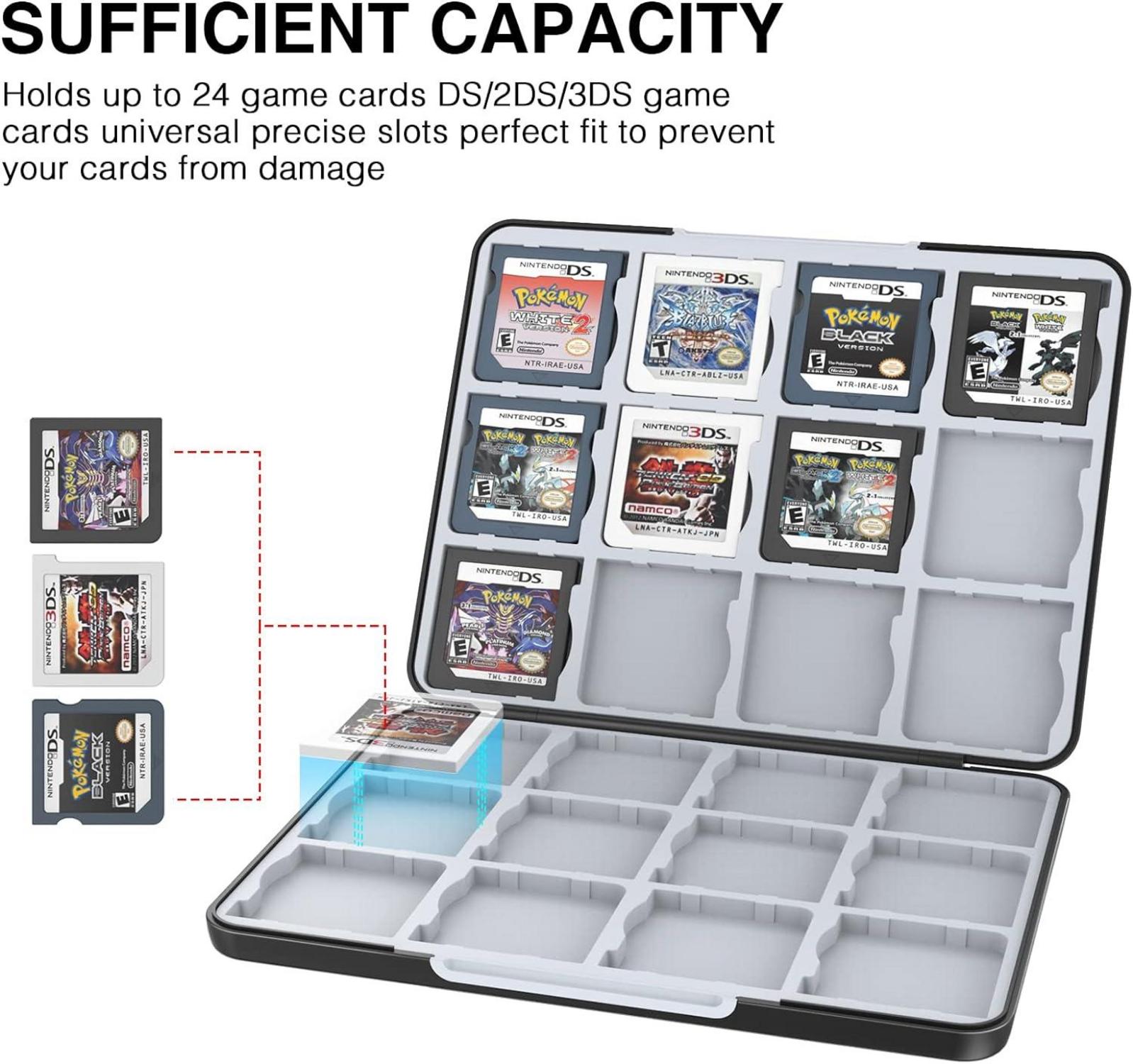 HEIYING Nintendo 3DS 2DS Game Card Aufbewahrungstasche 24