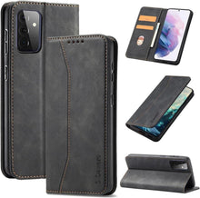 Leder Handyhülle Samsung Galaxy A72 mit Ständer und Kartenfach