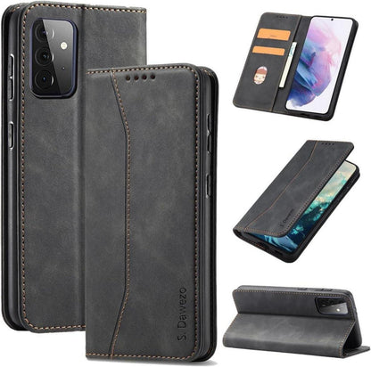 Leder Handyhülle Samsung Galaxy A72 mit Ständer und Kartenfach