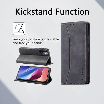Samsung Galaxy A72 Hülle: Premium Leder Magnet Handyhülle