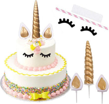 Einhorn Tortendeko Cake Topper Set Geburtstagsdeko Gold Horn Ohren